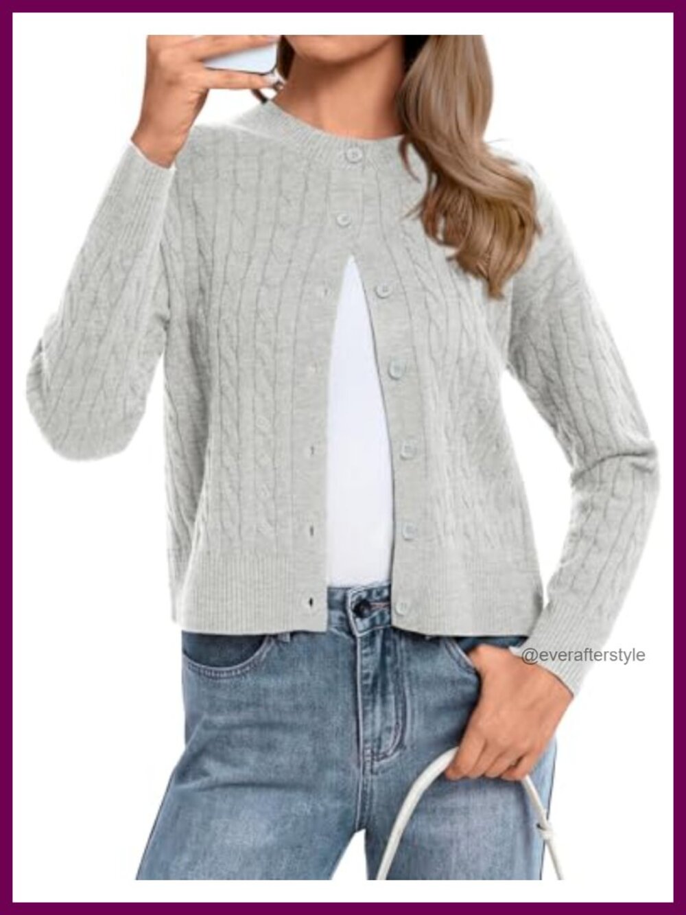 Cropped Cardigan Sweater Women Open Front Long Sleeve Lightweight Knit